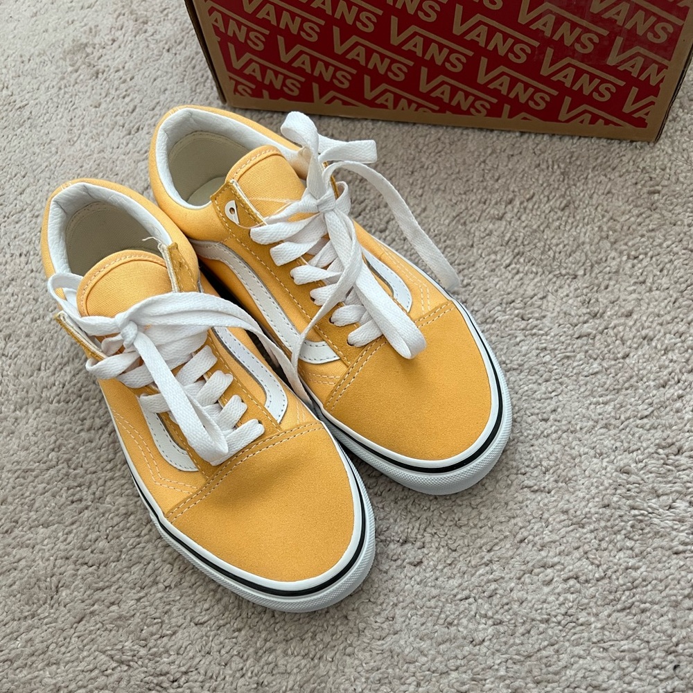 New Old Skool Flax Yellow Vans Skate Casual shoes